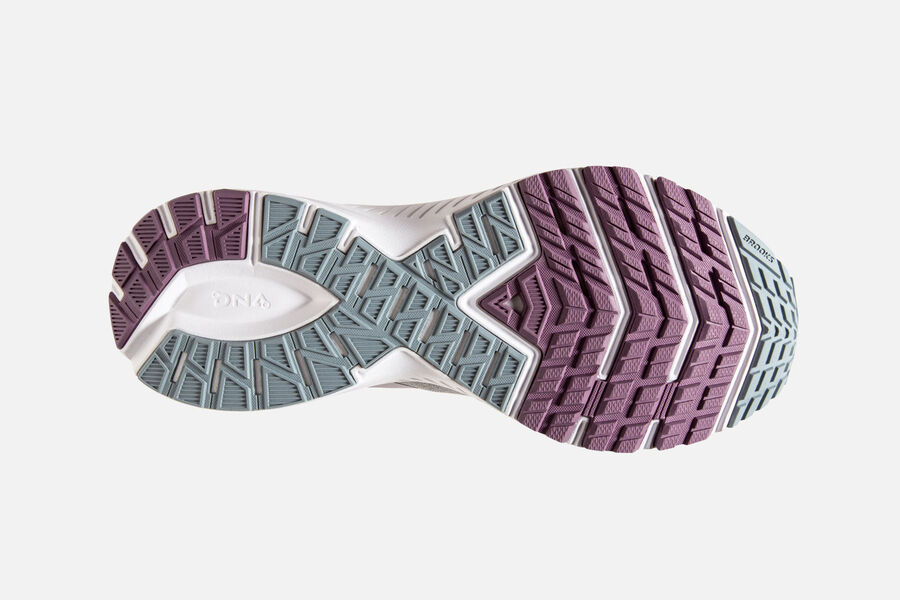 Brooks Running Shoes - Launch 7 Road Womens - Grey/Purple - SAJ-371864